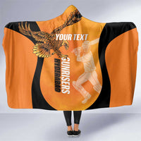 Custom Hyderabad India Cricket Hooded Blanket Go Sunrisers Eagle