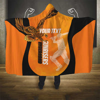 Custom Hyderabad India Cricket Hooded Blanket Go Sunrisers Eagle