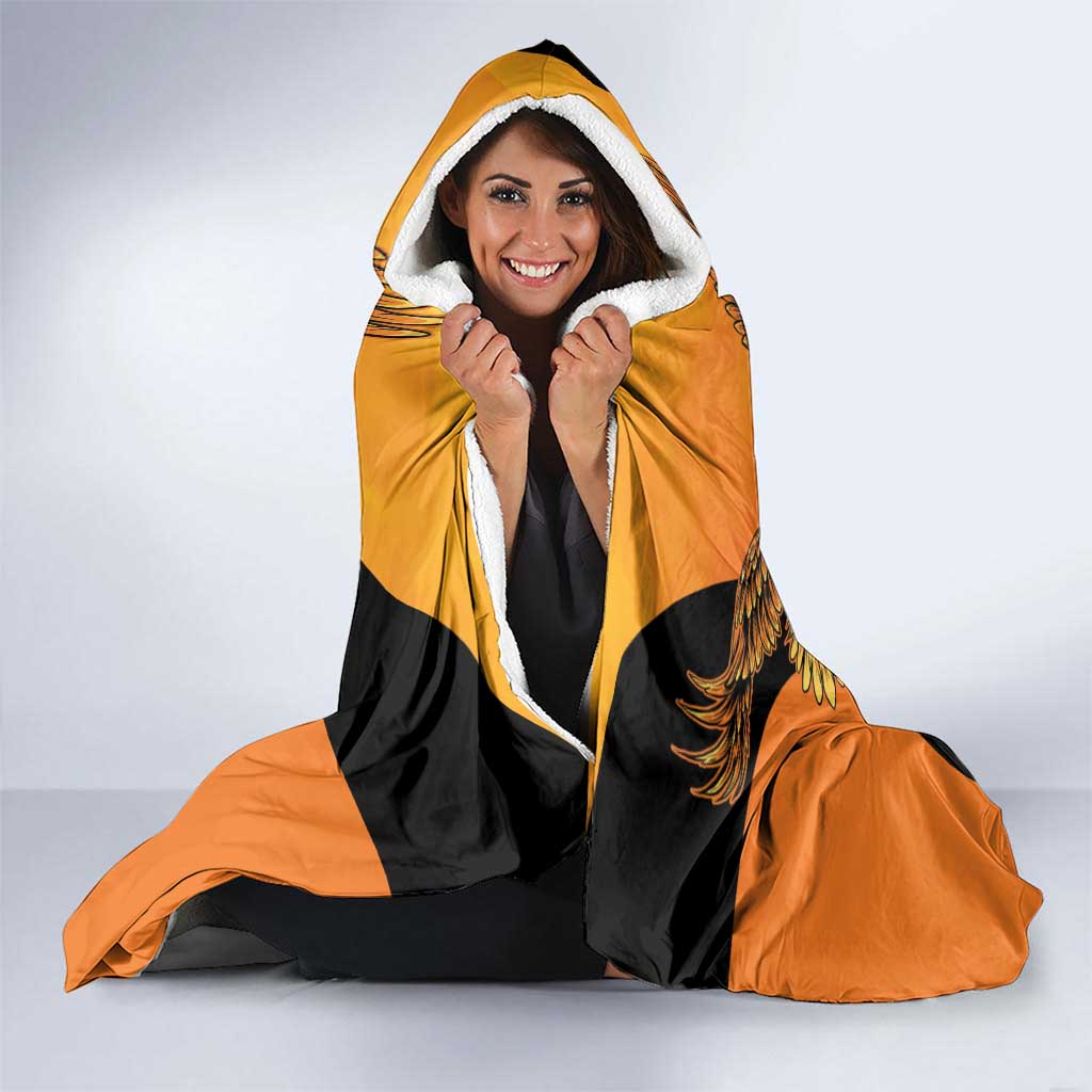 Custom Hyderabad India Cricket Hooded Blanket Go Sunrisers Eagle
