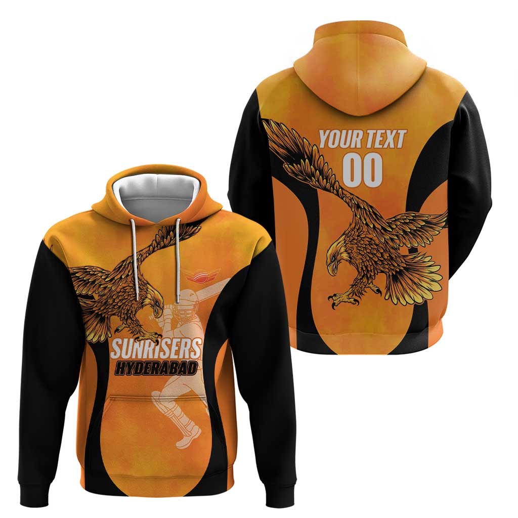 Custom Hyderabad India Cricket Hoodie Go Sunrisers Eagle