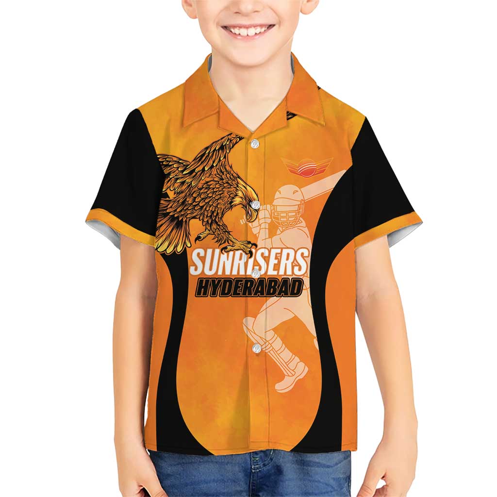Custom Hyderabad India Cricket Kid Hawaiian Shirt Go Sunrisers Eagle