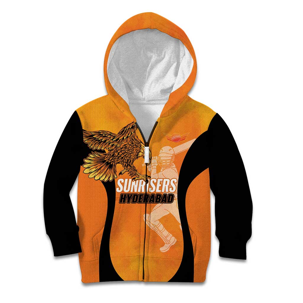 Custom Hyderabad India Cricket Kid Hoodie Go Sunrisers Eagle