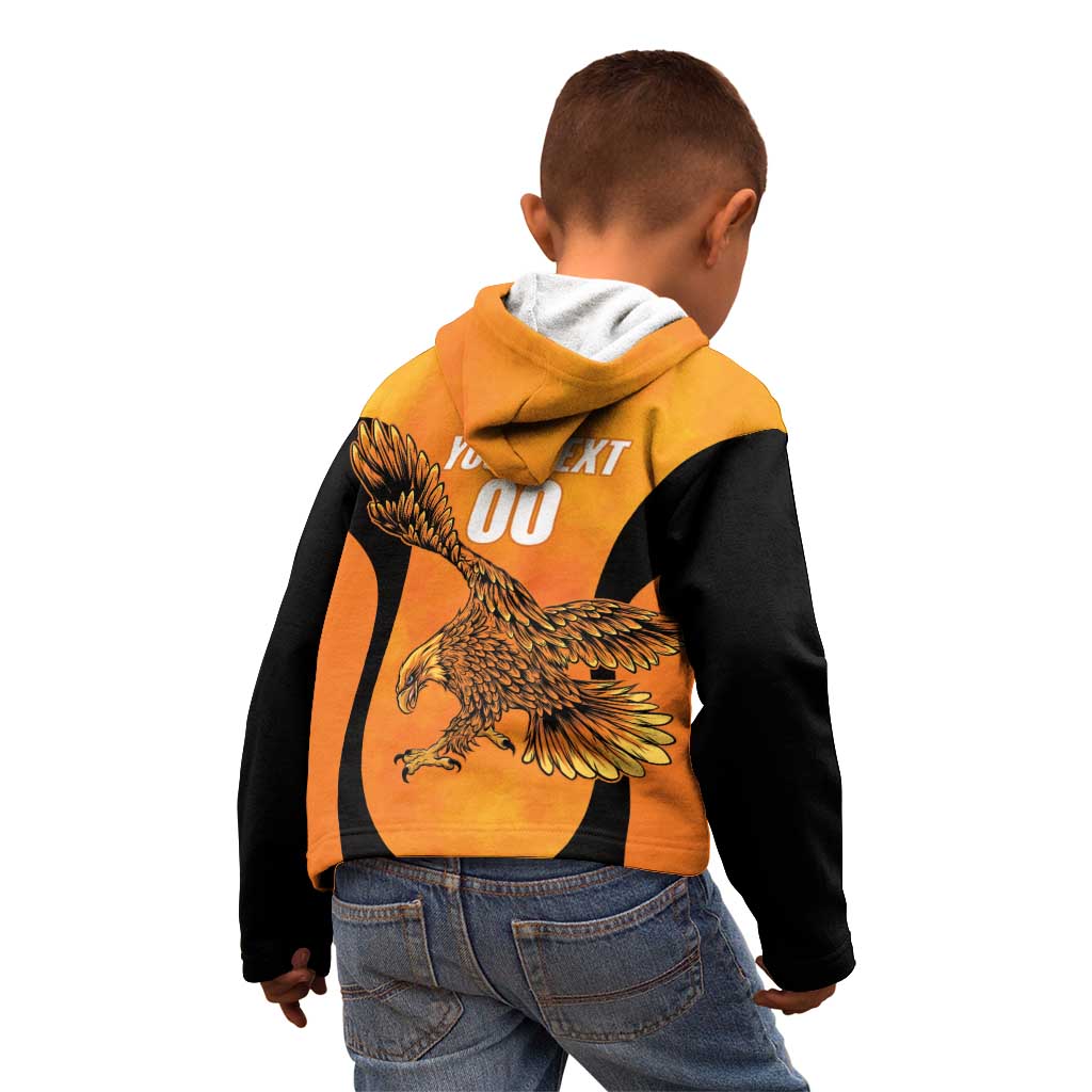 Custom Hyderabad India Cricket Kid Hoodie Go Sunrisers Eagle