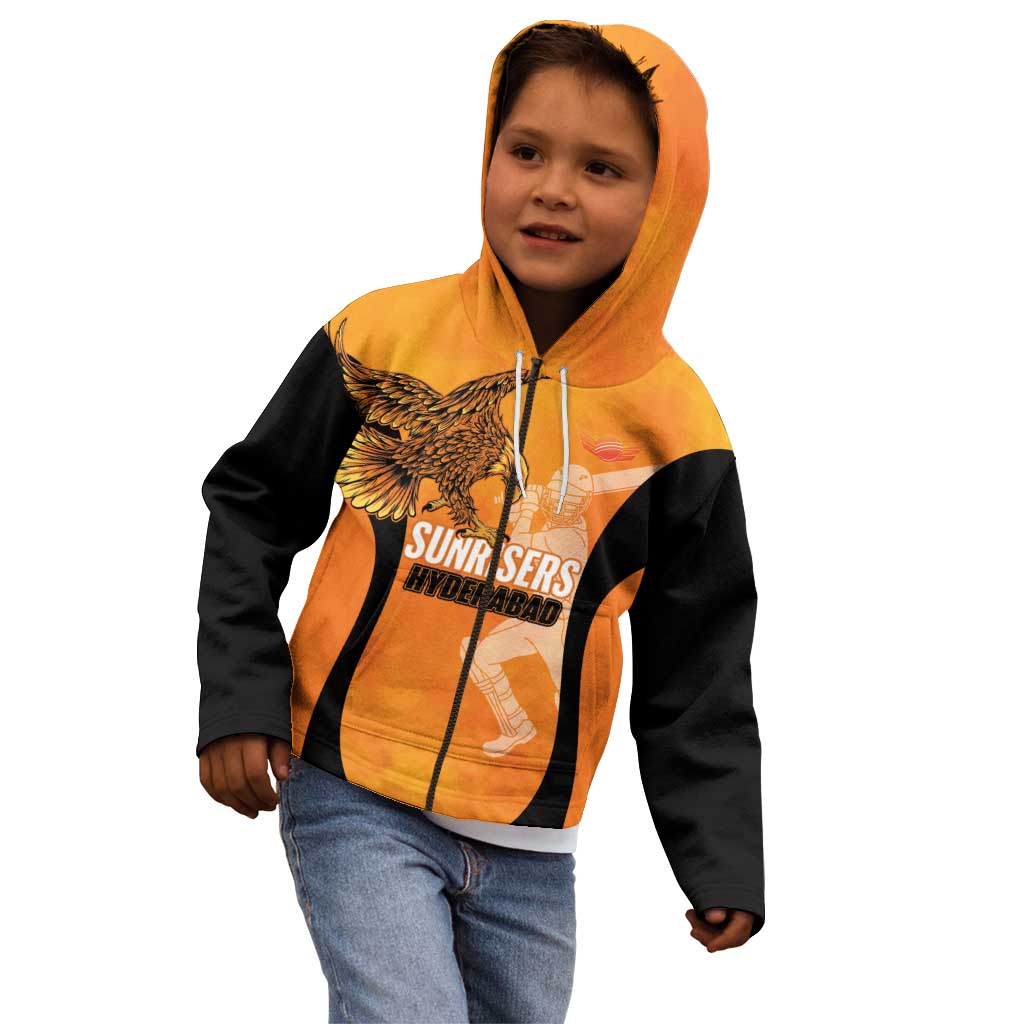 Custom Hyderabad India Cricket Kid Hoodie Go Sunrisers Eagle