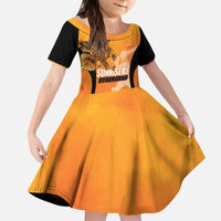 Custom Hyderabad India Cricket Kid Short Sleeve Dress Go Sunrisers Eagle