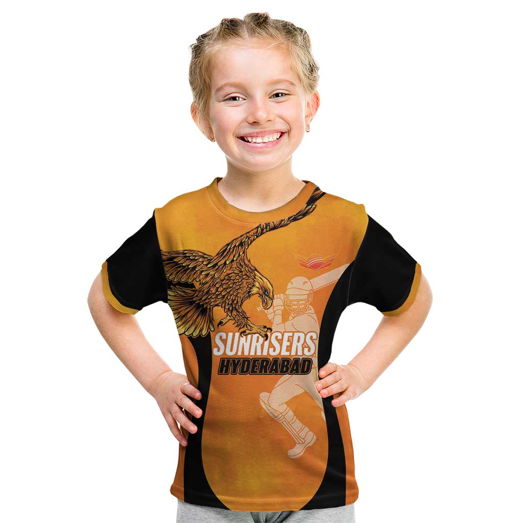 Custom Hyderabad India Cricket Kid T Shirt Go Sunrisers Eagle
