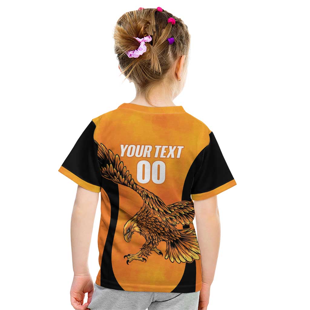 Custom Hyderabad India Cricket Kid T Shirt Go Sunrisers Eagle
