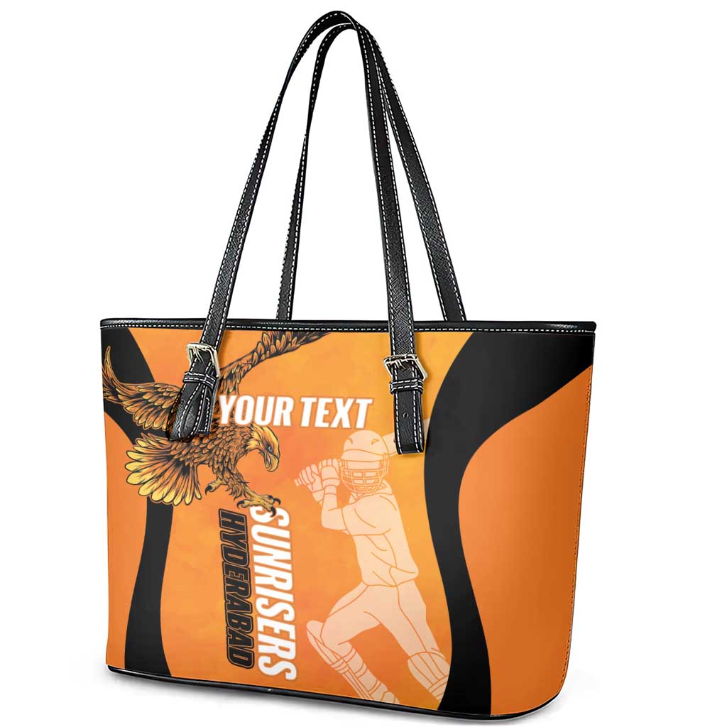 Custom Hyderabad India Cricket Leather Tote Bag Go Sunrisers Eagle
