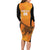Custom Hyderabad India Cricket Long Sleeve Bodycon Dress Go Sunrisers Eagle