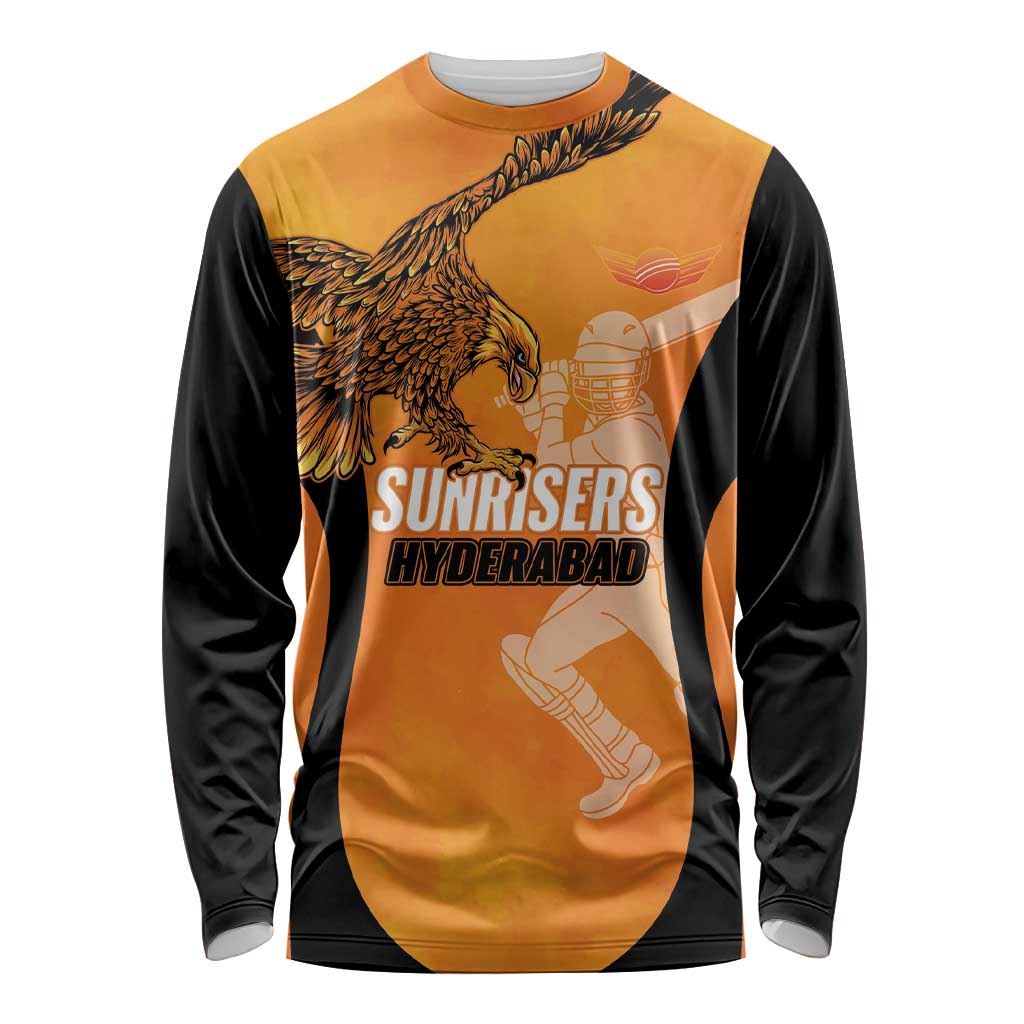 Custom Hyderabad India Cricket Long Sleeve Shirt Go Sunrisers Eagle