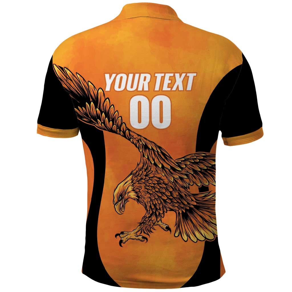 Custom Hyderabad India Cricket Polo Shirt Go Sunrisers Eagle