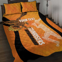 Custom Hyderabad India Cricket Quilt Bed Set Go Sunrisers Eagle