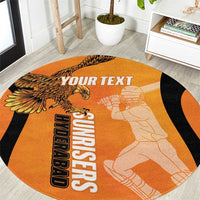 Custom Hyderabad India Cricket Round Carpet Go Sunrisers Eagle