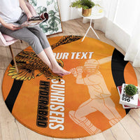 Custom Hyderabad India Cricket Round Carpet Go Sunrisers Eagle