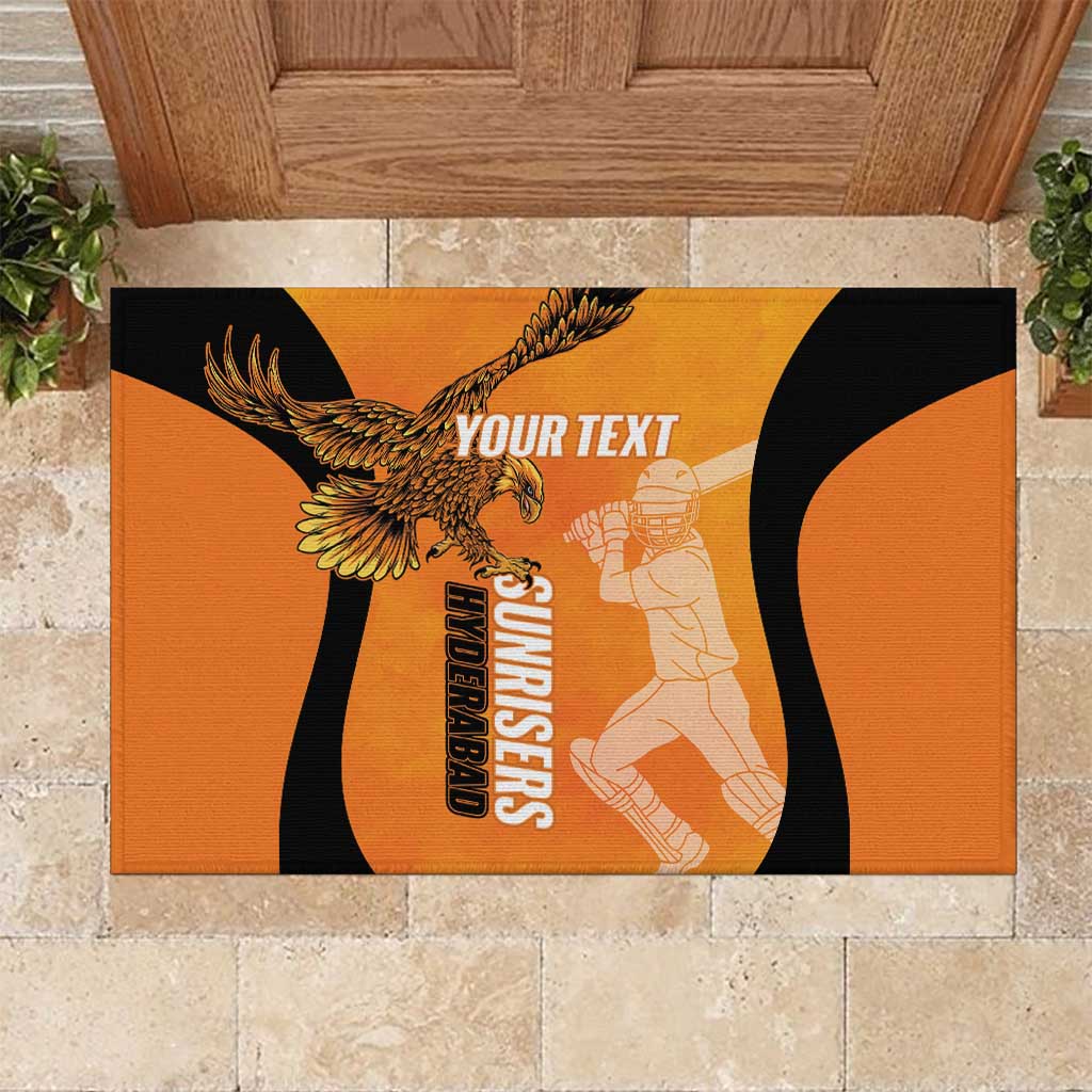 Custom Hyderabad India Cricket Rubber Doormat Go Sunrisers Eagle