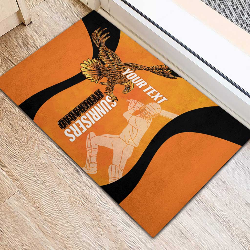 Custom Hyderabad India Cricket Rubber Doormat Go Sunrisers Eagle