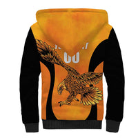 Custom Hyderabad India Cricket Sherpa Hoodie Go Sunrisers Eagle