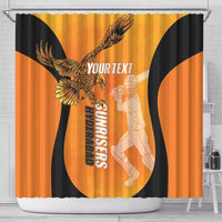Custom Hyderabad India Cricket Shower Curtain Go Sunrisers Eagle