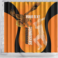 Custom Hyderabad India Cricket Shower Curtain Go Sunrisers Eagle