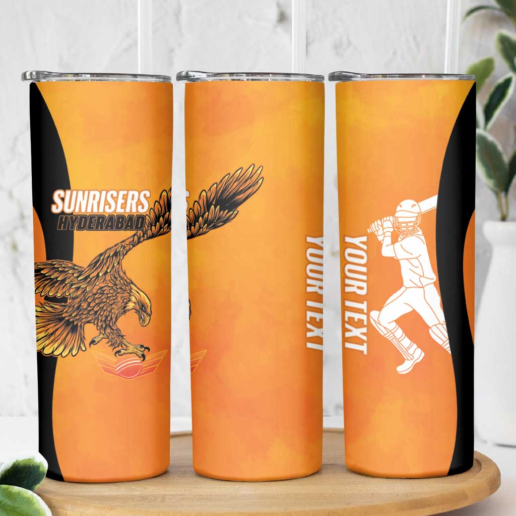 Custom Hyderabad India Cricket Skinny Tumbler Go Sunrisers Eagle