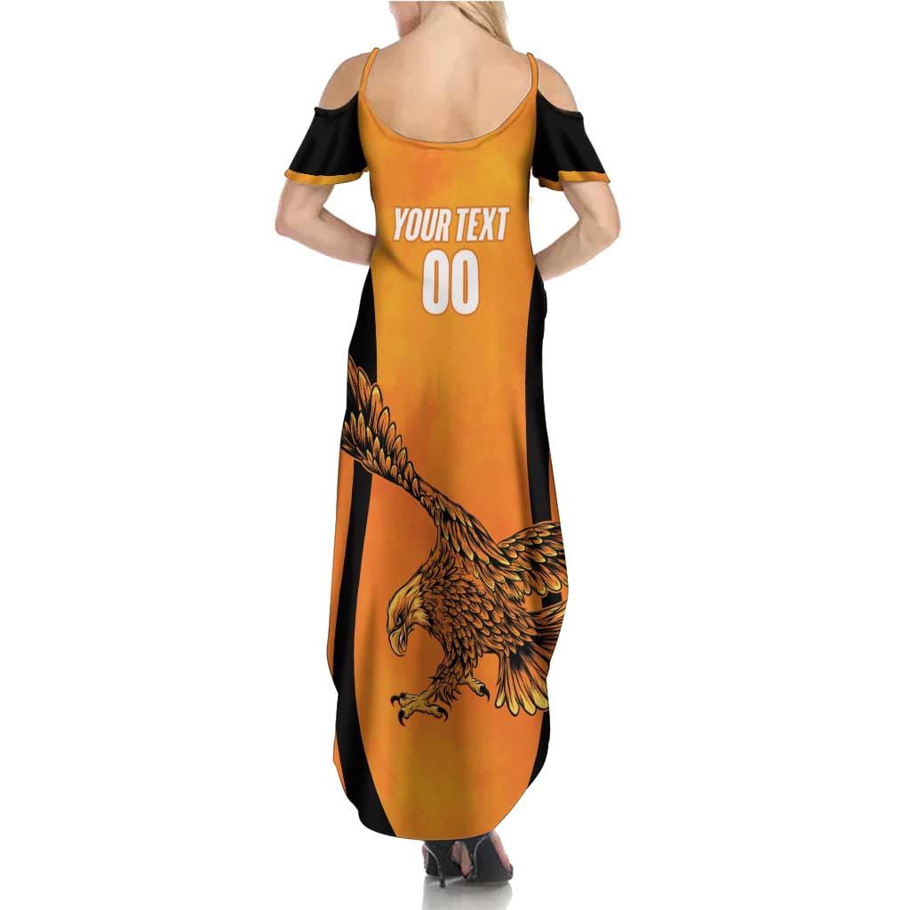 Custom Hyderabad India Cricket Summer Maxi Dress Go Sunrisers Eagle