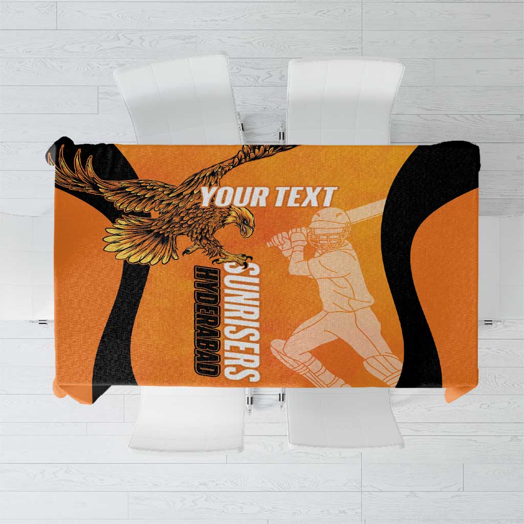 Custom Hyderabad India Cricket Tablecloth Go Sunrisers Eagle