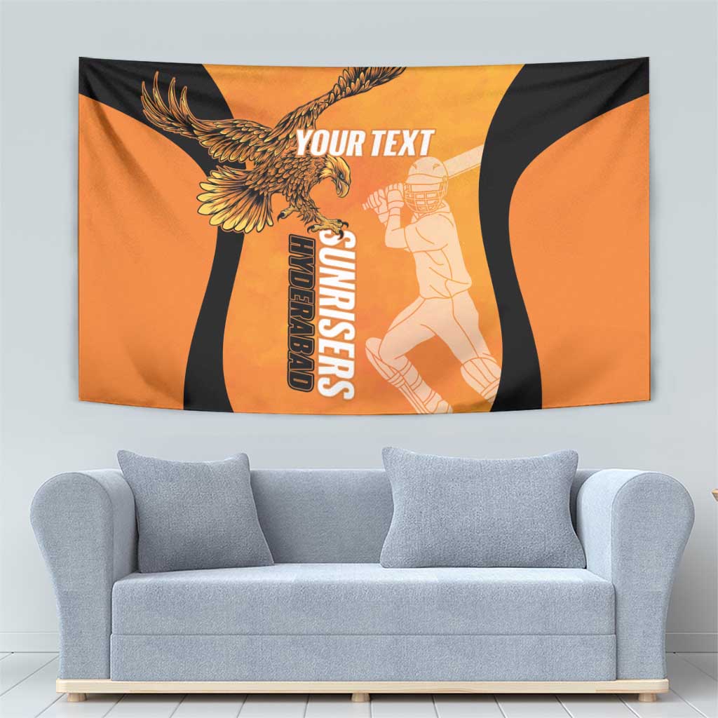 Custom Hyderabad India Cricket Tapestry Go Sunrisers Eagle