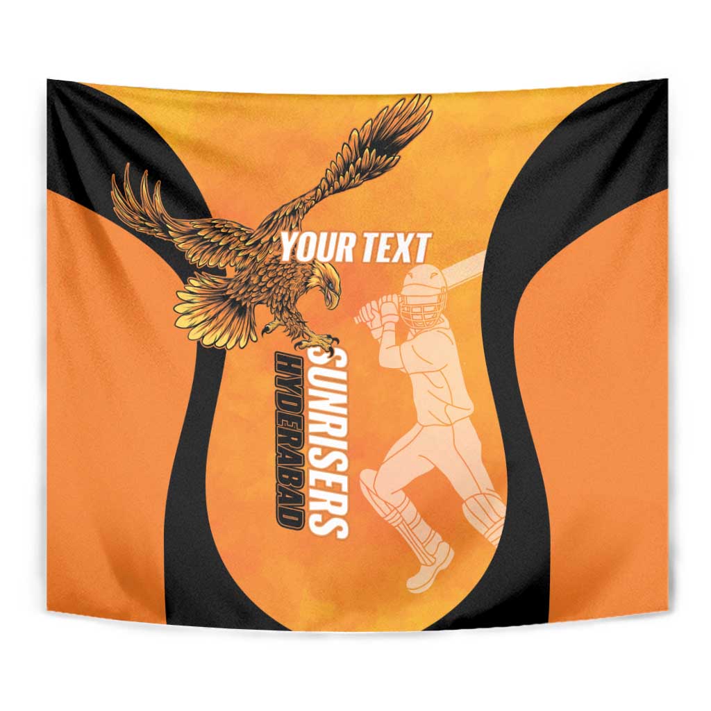 Custom Hyderabad India Cricket Tapestry Go Sunrisers Eagle