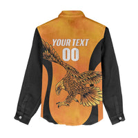 Custom Hyderabad India Cricket Women Casual Shirt Go Sunrisers Eagle