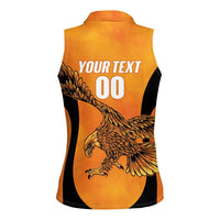 Custom Hyderabad India Cricket Women Sleeveless Polo Shirt Go Sunrisers Eagle