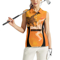 Custom Hyderabad India Cricket Women Sleeveless Polo Shirt Go Sunrisers Eagle