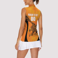 Custom Hyderabad India Cricket Women Sleeveless Polo Shirt Go Sunrisers Eagle