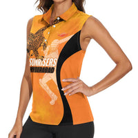 Custom Hyderabad India Cricket Women Sleeveless Polo Shirt Go Sunrisers Eagle