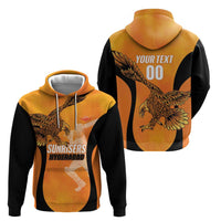 Custom Hyderabad India Cricket Zip Hoodie Go Sunrisers Eagle