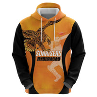 Custom Hyderabad India Cricket Zip Hoodie Go Sunrisers Eagle