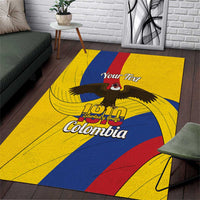 Personalised Colombia Independence Day Area Rug 1810 Libertad y Orden