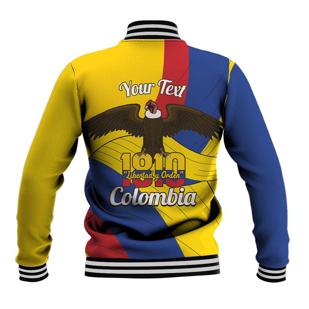 Personalised Colombia Independence Day Baseball Jacket 1810 Libertad y Orden