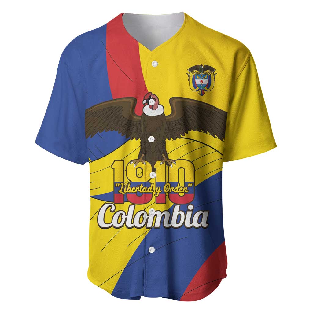 Personalised Colombia Independence Day Baseball Jersey 1810 Libertad y Orden