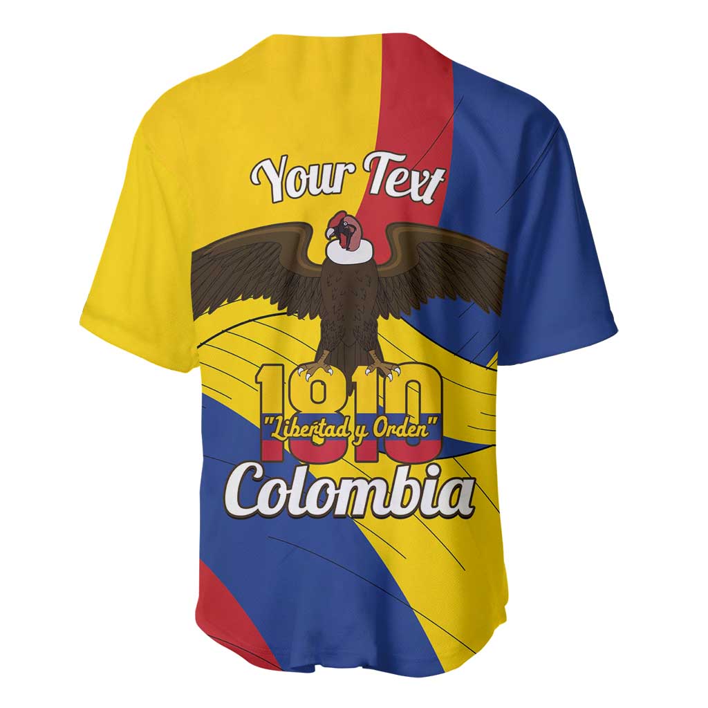 Personalised Colombia Independence Day Baseball Jersey 1810 Libertad y Orden
