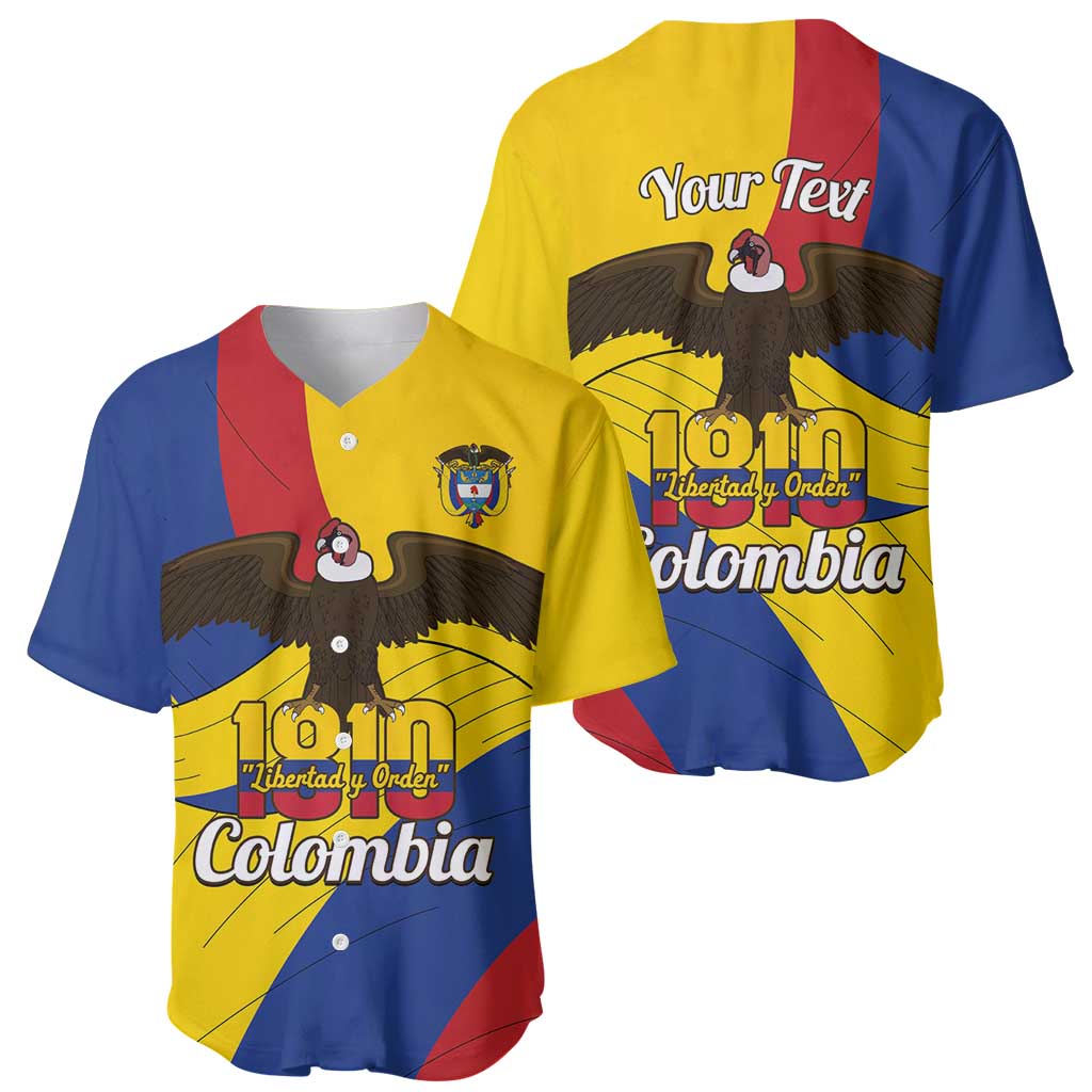 Personalised Colombia Independence Day Baseball Jersey 1810 Libertad y Orden