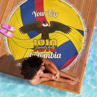 Personalised Colombia Independence Day Beach Blanket 1810 Libertad y Orden