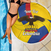 Personalised Colombia Independence Day Beach Blanket 1810 Libertad y Orden