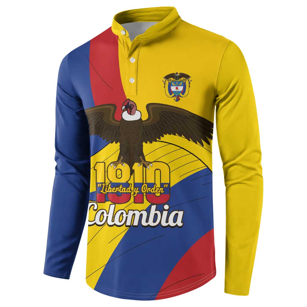 Personalised Colombia Independence Day Button Sweatshirt 1810 Libertad y Orden