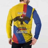 Personalised Colombia Independence Day Button Sweatshirt 1810 Libertad y Orden