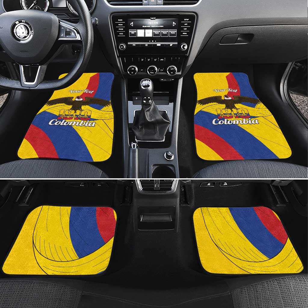 Personalised Colombia Independence Day Car Mats 1810 Libertad y Orden