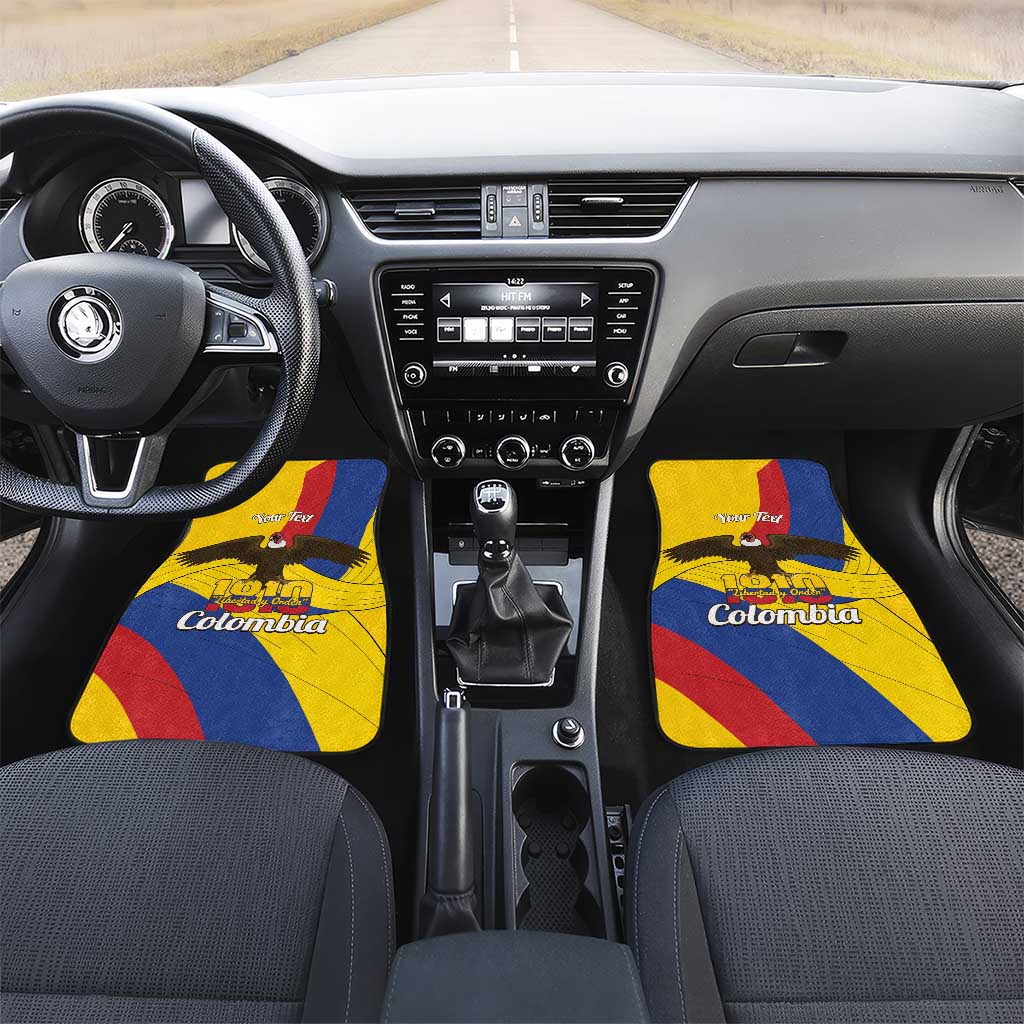 Personalised Colombia Independence Day Car Mats 1810 Libertad y Orden