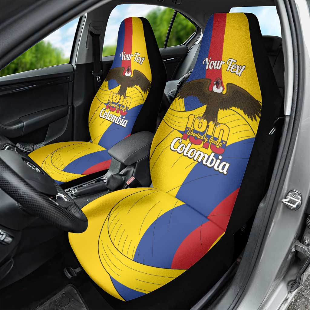 Personalised Colombia Independence Day Car Seat Cover 1810 Libertad y Orden