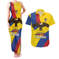 Personalised Colombia Independence Day Couples Matching Tank Maxi Dress and Hawaiian Shirt 1810 Libertad y Orden