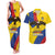 Personalised Colombia Independence Day Couples Matching Tank Maxi Dress and Hawaiian Shirt 1810 Libertad y Orden