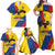 Personalised Colombia Independence Day Family Matching Off Shoulder Maxi Dress and Hawaiian Shirt 1810 Libertad y Orden
